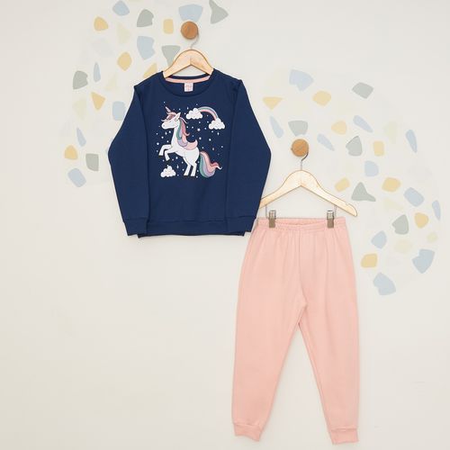 Conjunto Infantil Moletom Unicórnio