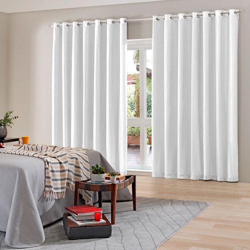 Cortina Bella Janela Duplex Partenon 3,00m x 2,30m - Branco