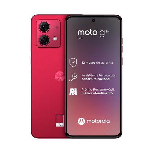 Smartphone Motorola Moto G84 5G 256GB, 8GB RAM, Tela de 6.5", Câmera Traseira Dupla, Selfies de 16MP, Android e Processador Snapdragon 695