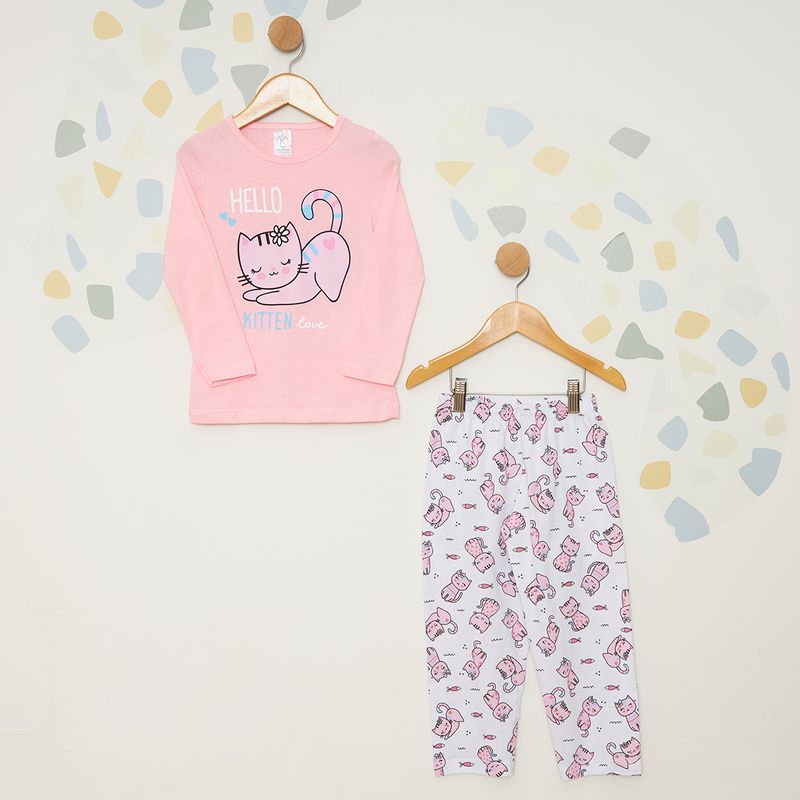 Pijama-Infantil-Estampa-Sortida-Gatinho