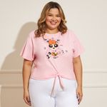 Camiseta-Feminina-Plus-Size-Meninas-Super-Poderosas-Rosa