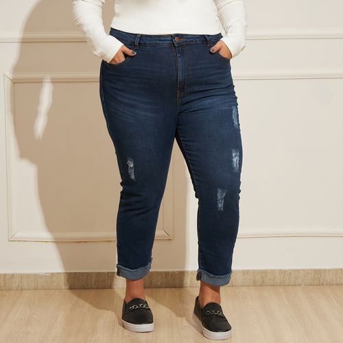 Calça Feminina Plus Size Jeans Skinny