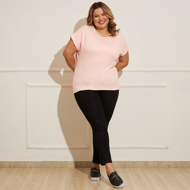 Blusa-Feminina-Plus-Size-Ombro-Pedraria-Rosa