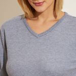 Sueter-Feminino-Basic-Sou-Gola-V---Cinza-Mescla