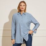 Camisa-Feminina-Alongada-My-Look-Listrada-Azul