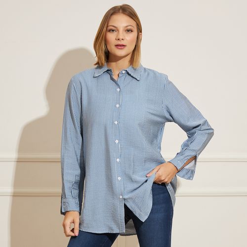Camisa Feminina Alongada My Look Listrada