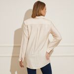 Camisa-Feminina-Alongada-My-Look-Listrada-Bege