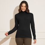 Blusa-Feminina-Tricot-Gola-Alta-Trancada-Preto