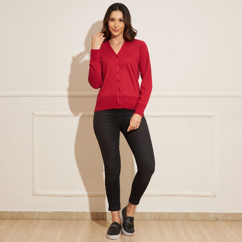 Cardigan-Feminino-Basic-Sou-Gola-V---Vermelho