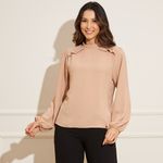 Blusa-Feminina-Manga-Bufante-Bege
