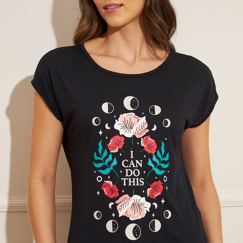 Blusa-Feminina-Viscose-I-Can-Do-This