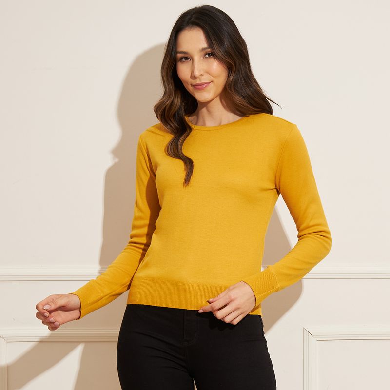 Sueter-Feminino-Basic-Sou-Gola-Redonda---Amarelo