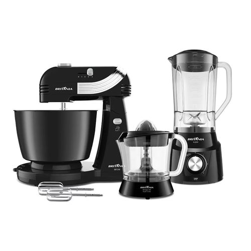 Kit Cozinha Britânia 3 em 1 Preto 127V