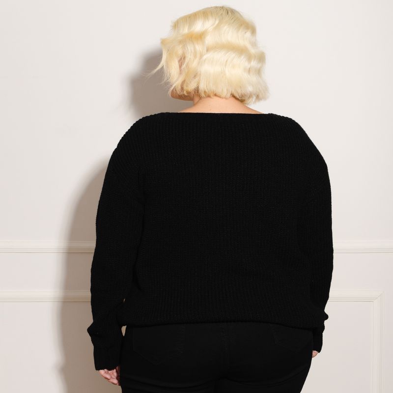 Tricot-Feminino-Plus-Size-Bicolor-Preto