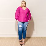 Blusa-Feminina-Plus-Size-Rovitex-Manga-Bufante-