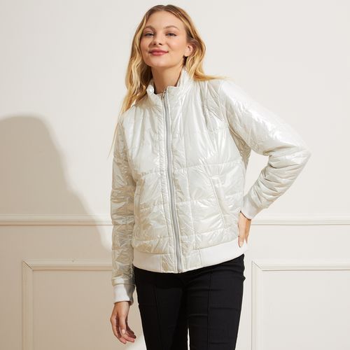 Jaqueta Feminina Aishty Puffer Metalizada
