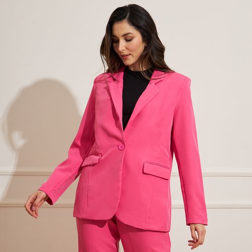 Blazer Alfaiataria Feminino Aishty Botão Único