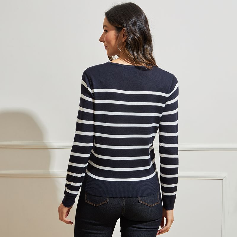 Sueter-Feminino-Tricot-Gola-Canoa-Listras