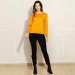 Sueter-Feminino-Tricot-Gola-Canoa---Amarelo