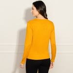 Sueter-Feminino-Tricot-Gola-Canoa---Amarelo