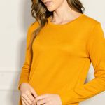 Sueter-Feminino-Tricot-Gola-Canoa---Amarelo
