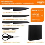 Jogo-de-Facas-6-Pecas-com-Cepo-Brinox-Action---Preto
