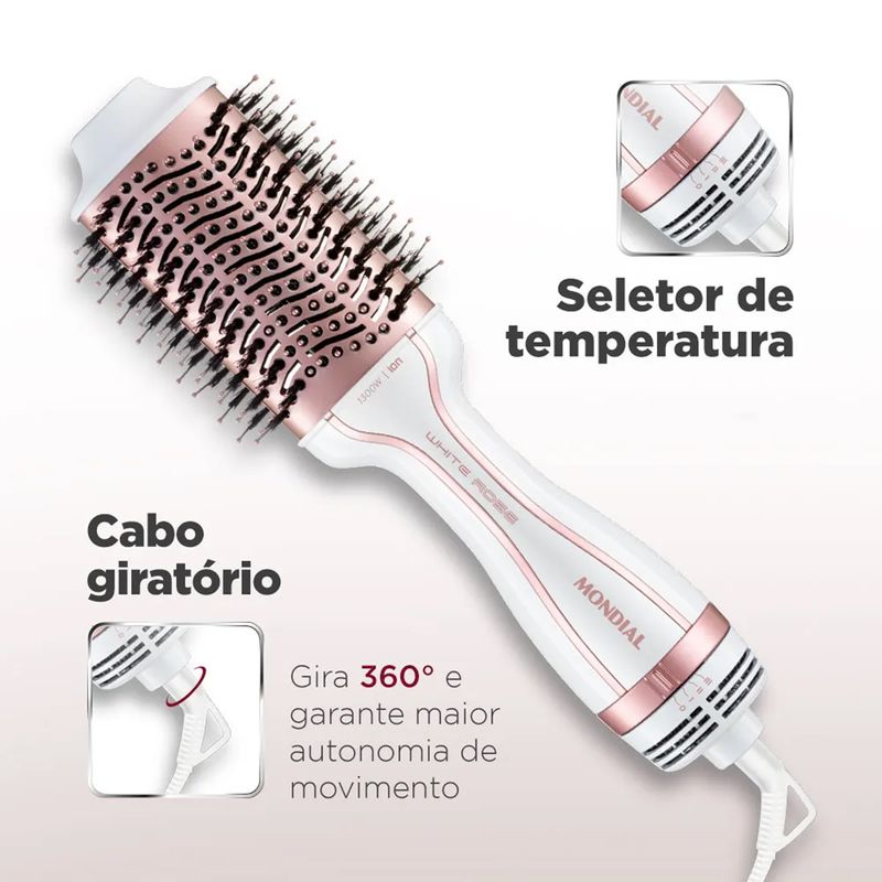 Escova-Secadora-Mondial-White-Rose-Line-ES-50-Bivolt