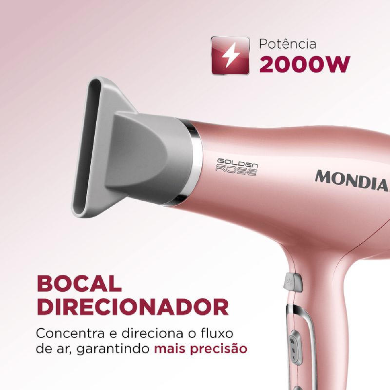 Secador-de-Cabelo-Mondial-Golden-Rose-2000W-127V