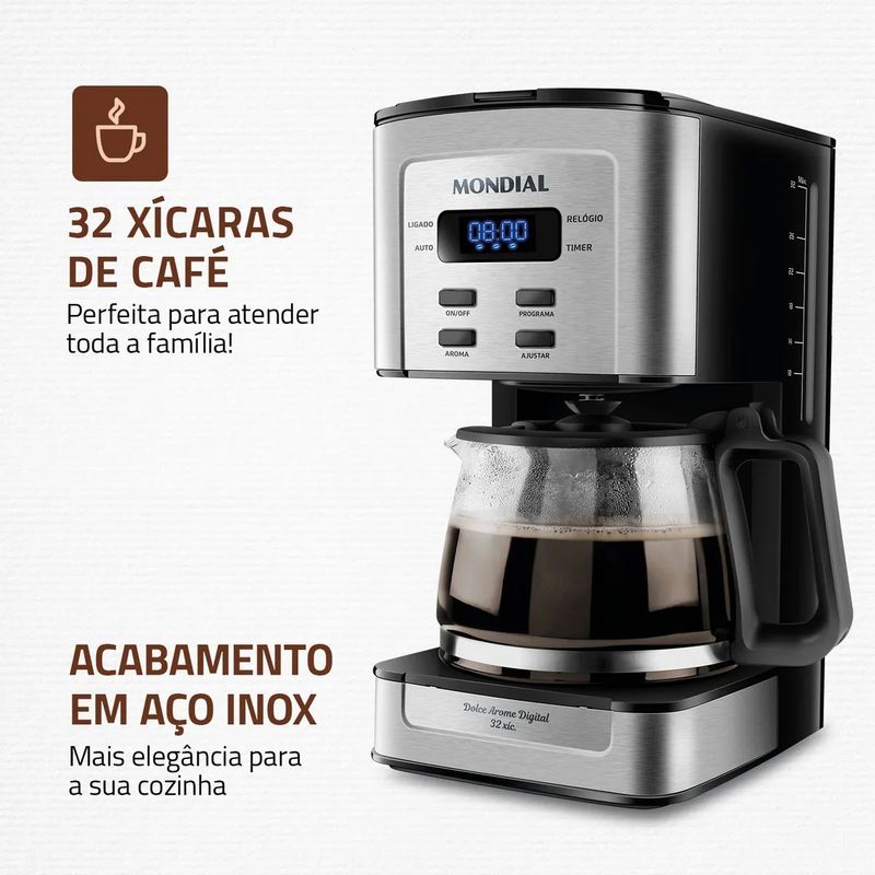Cafeteira-Eletrica-Mondial-Digital-C44-32X-127V