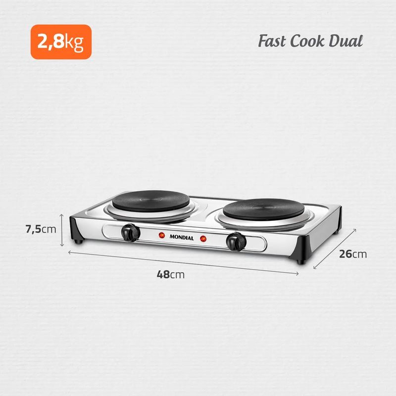 Fogao-Eletrico-Mondial-Fast-Cook-Dual-FE-03-127v