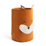 Cesto-Organizador-Infantil-Dobravel-de-Feltro-Raposa