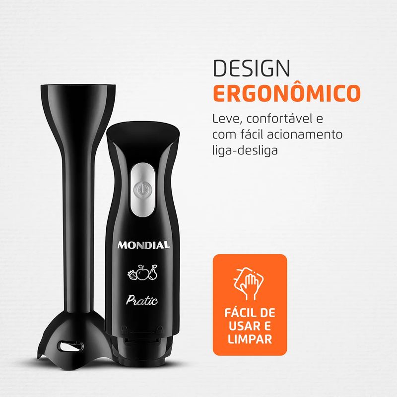 Mixer-Pratic-Mondial-M-15-127v---Preto