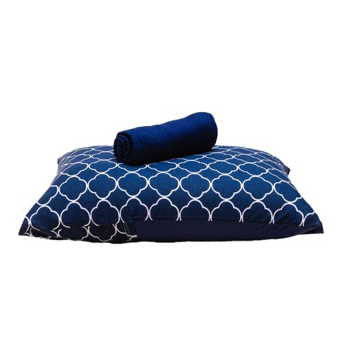 Jogo de Cama Queen Quadrifolio - Azul