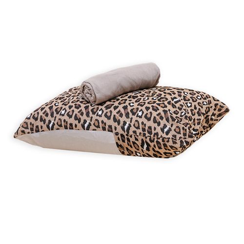 Jogo de Cama King Animal Print - Marrom