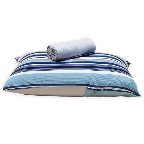 Jogo de Cama Queen Paralelas - Azul