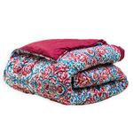 Edredom-Dupla-Face-Queen-Flannel-Estampado---Azul