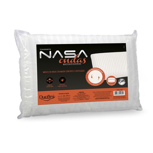 Travesseiro Nasa Ondas Massageadoras - Branco