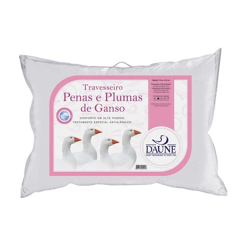 Travesseiro 95% Penas 5% Plumas De Ganso