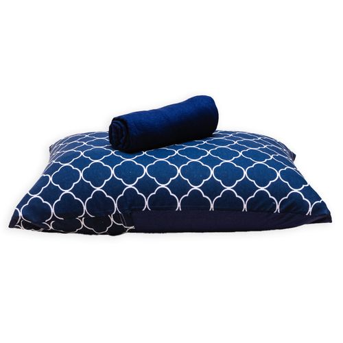 Jogo de Cama Casal Quadrifolio - Azul