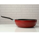 Frigideira-Wok-24cm-Antiaderente---Vermelho