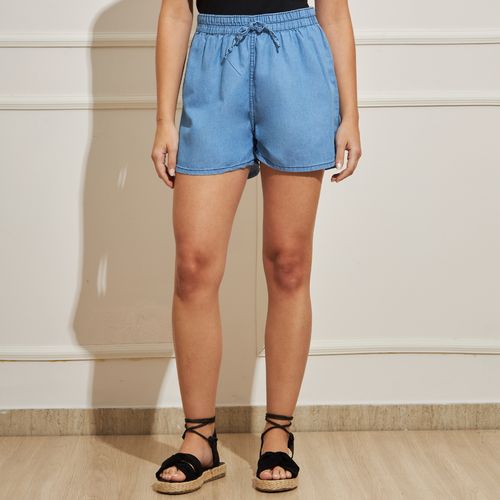 Shorts Feminino Jeans Elástico