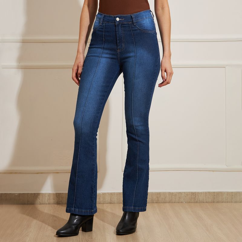 Calca-Feminina-Jeans-Flare-Com-Vinco