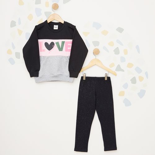 Conjunto Moletom Love Infantil