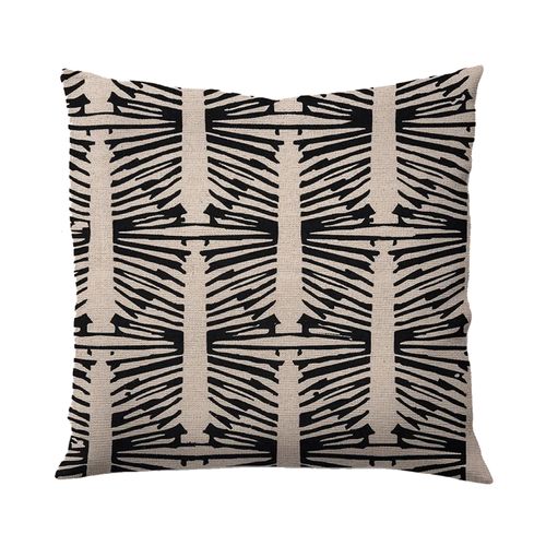 Almofada Artesanal Estampada - Preto