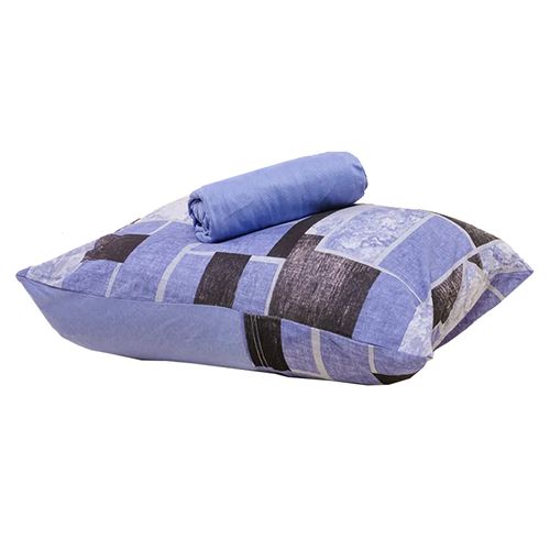 Jogo de Cama Queen Quadriculado - Azul