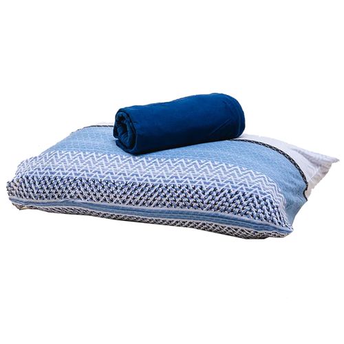Jogo de Cama Queen  Geométrico - Azul