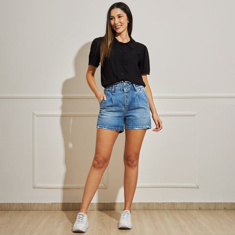 Camisa-Feminina-Cropped-Twill-