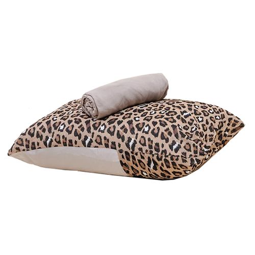 Jogo de Cama Casal Animal Print - Marrom