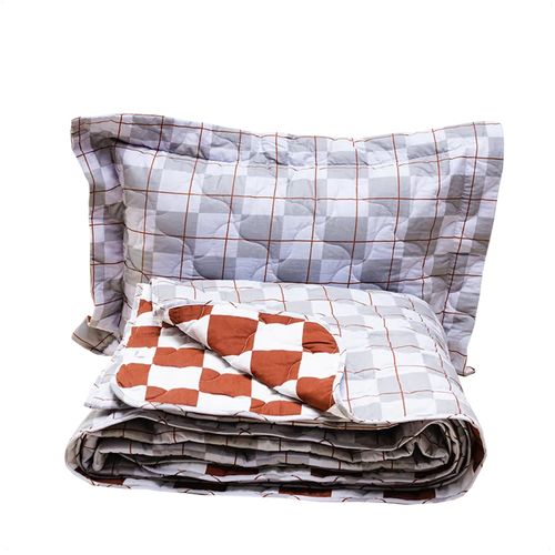 Kit Cobre-Leito Casal Diamante Dupla Face