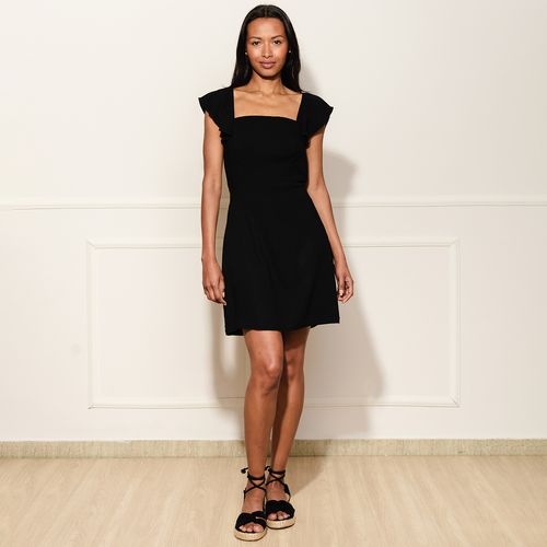 Vestido Feminino Manga Babados